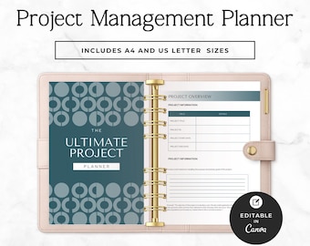 Project Mangement Planner Canva Template, Project Tracker Workbook, Businessplaning System, Teamarbeitablaufplaner, Sprint 1
