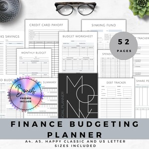 Printable Budget Planner - Finance Tracker - Monthly Budget - Expense Tracker - Budget Binder - Instant PDF Download
