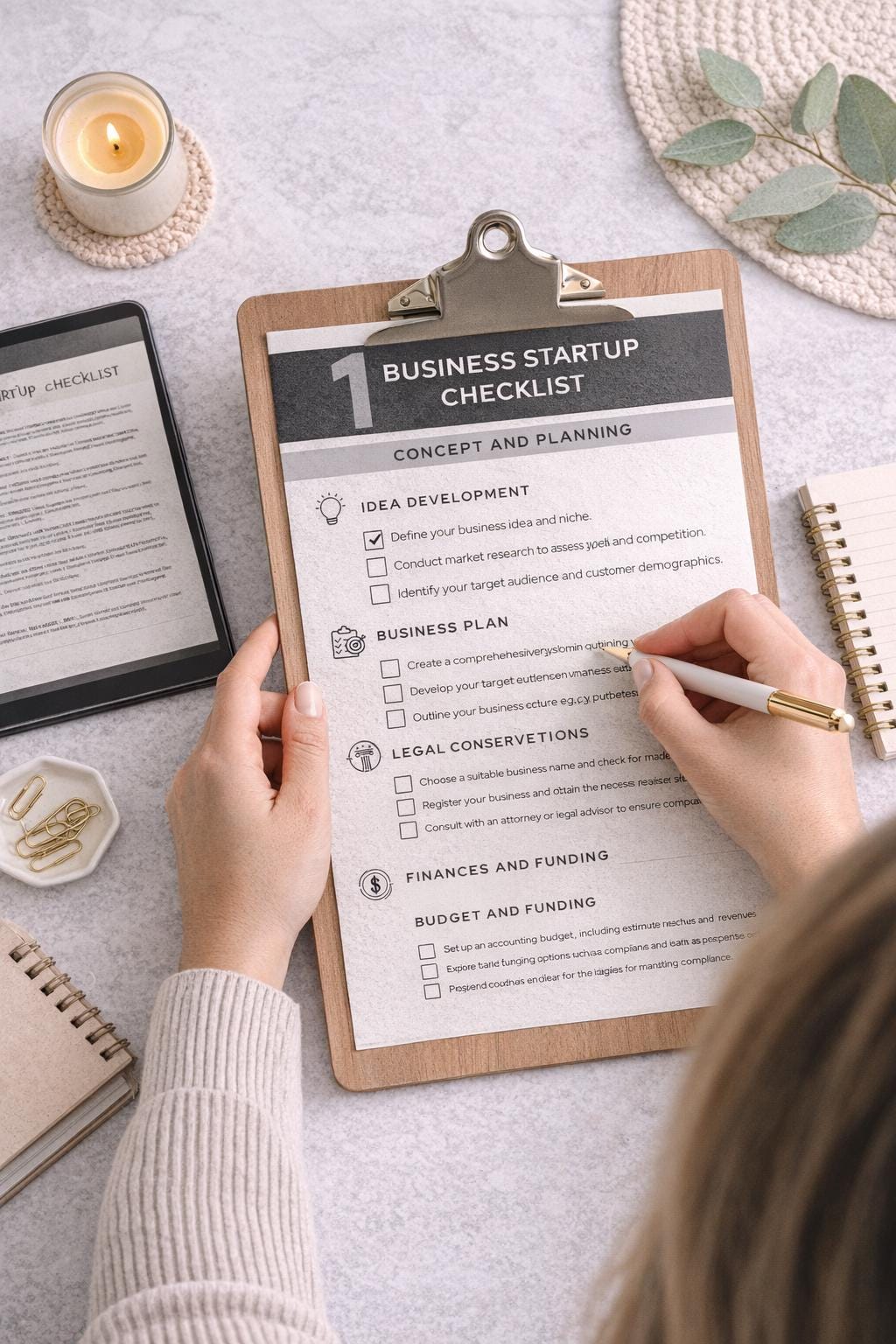 Business Startup Checklist Printable, Starting a Business Guide ...