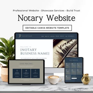 Notarius publicus webbplatsmall Canva, webbplats för låneombud, målsida för notarius publicus, mobil notarius publicus företagswebbdesign P3