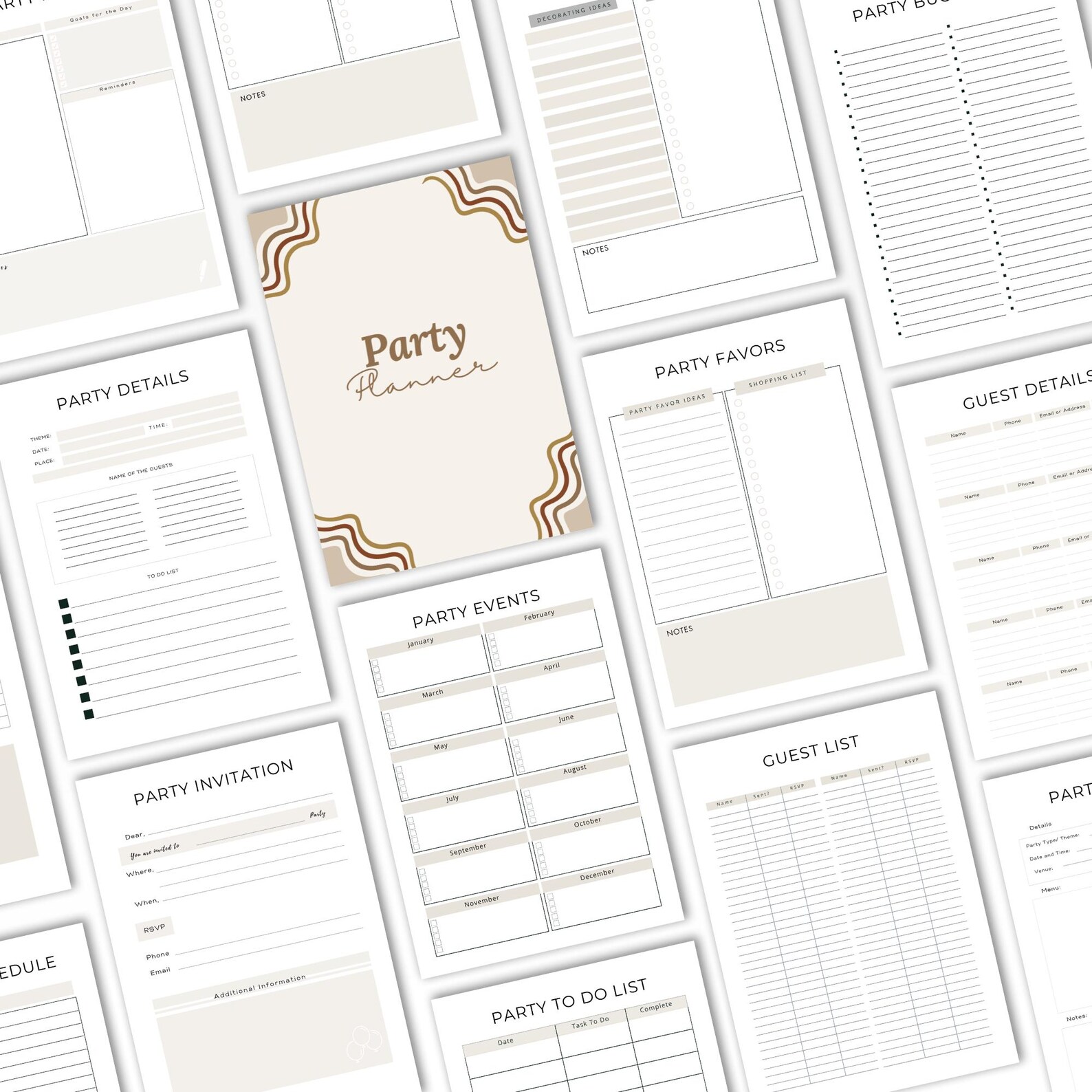 Birthday Party Planner Printable Bundle, Kids Birthday Checklist PDF ...