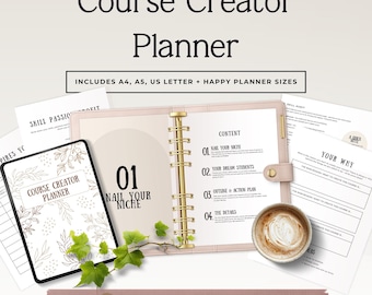Course Creation Planner, Online Course Workbook for Coaches, Printable Launch Planner, Digital PDF Guide Phase 2