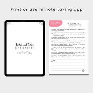 Bridesmaid Checklist Bridesmaid Duties Planner for Bridesmaid ...