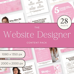 Website Designer Instagram Posts Editable Web Design Social Media Templates Web Creator Bundle Website Builder Branding Kit Canva P4