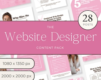 Website Designer Instagram Posts Editable Web Design Social Media Templates Web Creator Bundle Website Builder Branding Kit Canva P4