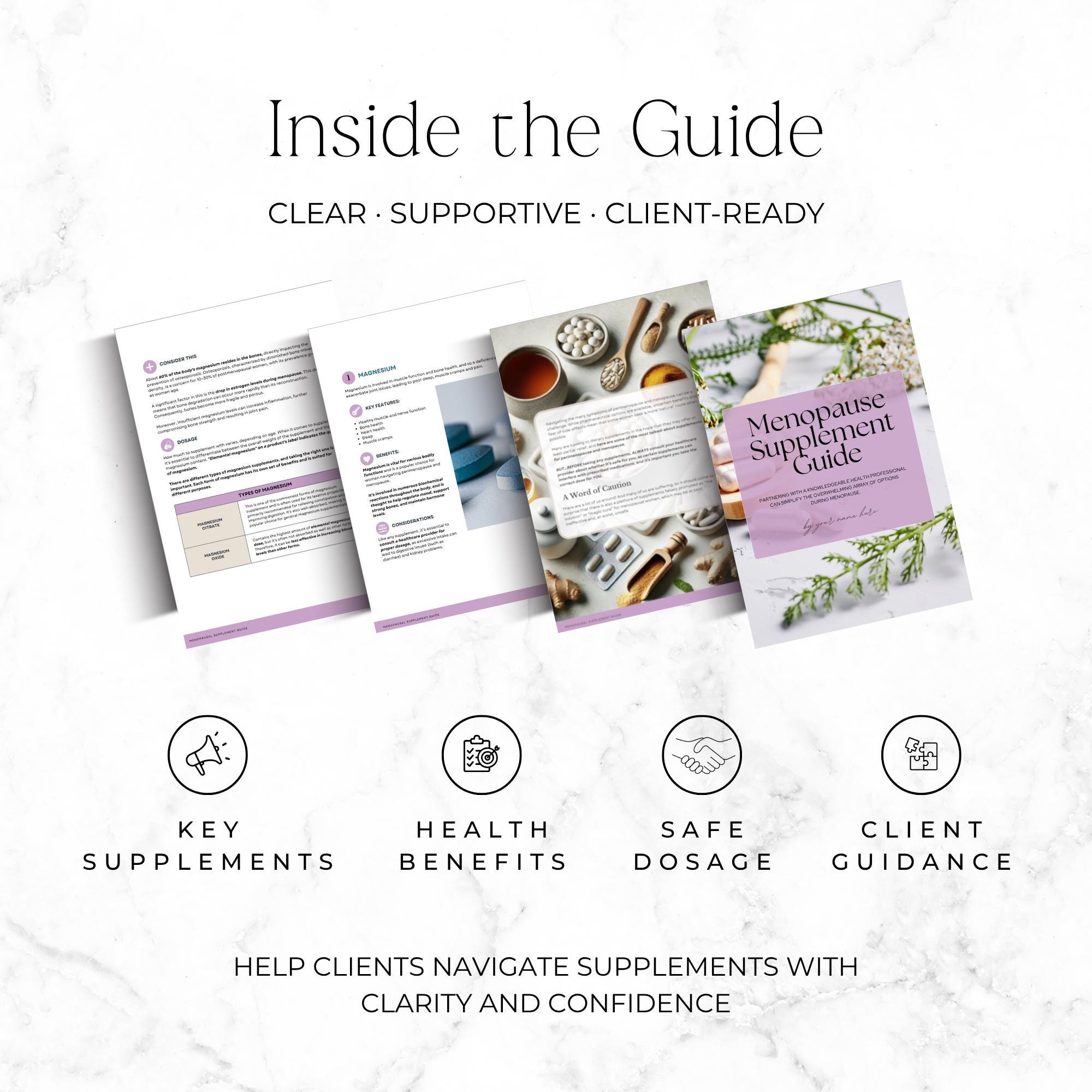Menopause Guide Template Canva, Health Coach Lead Magnet, Hormone ...