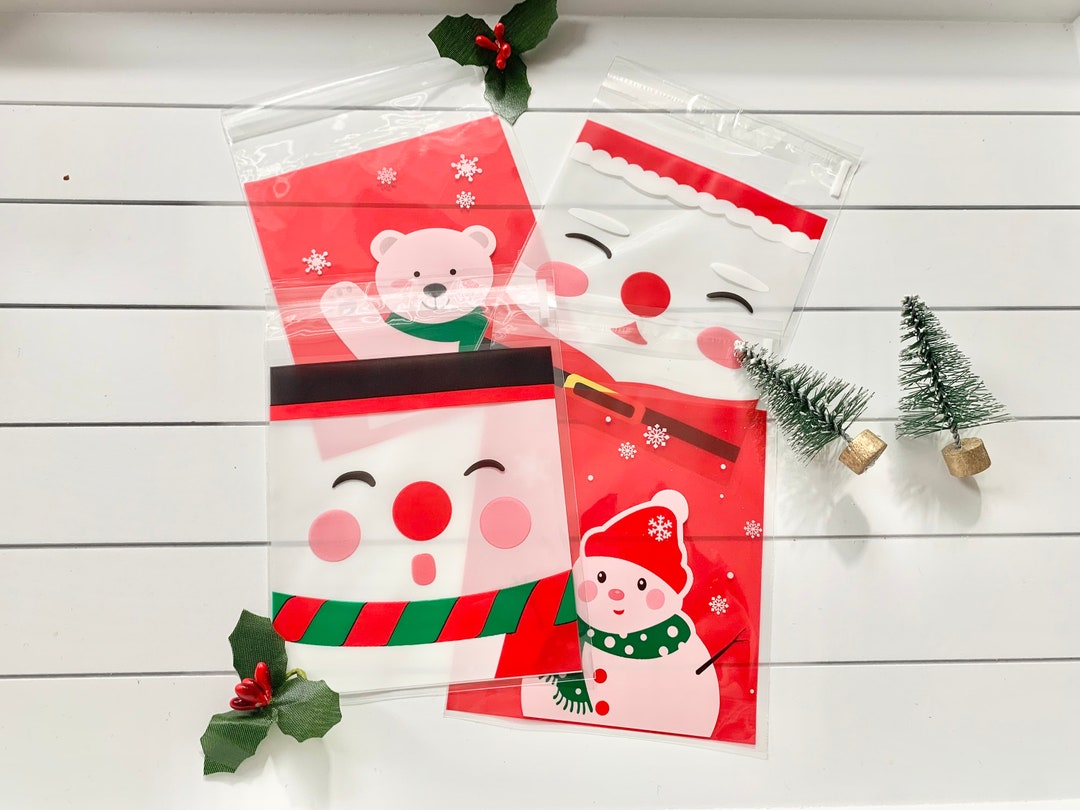 Christmas Cellophane Bag Christmas Packaging Christmas Treat Etsy