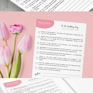 Bridesmaid Checklist Bridesmaid Duties Planner for Bridesmaid ...