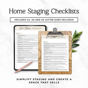 Home Staging Checklist Bundle | Property Staging Checklist | Realtor Checklist | Home Selling Checklist | Printable PDF | A4 & US Letter