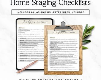 Home Staging Checklist Bundle | Property Staging Checklist | Realtor Checklist | Home Selling Checklist | Printable PDF | A4 & US Letter