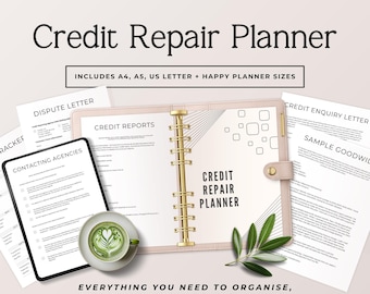 Credit Repair Planner Printable Budgeting Journal Credit Score Tracker Credit Dispute Letter Template Debt Payoff Tracker Digital Finance P4