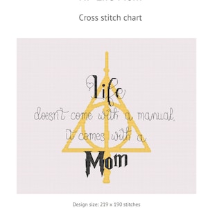 Deathly Hallows Mom Cross Stitch