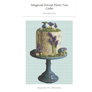 Must Love Herbs Magical Forest Cake Counted Cross Stitch Pattern