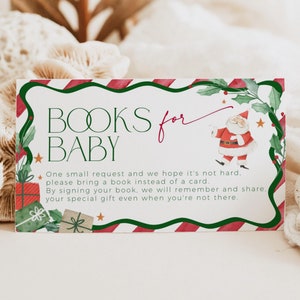 Modèle de demande de Père Noël pour baby shower, joyeux petit jeu de baby shower, pare-chocs de Noël au pays des merveilles de l'hiver sans distinction de sexe, CH49