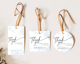 Cloud Nine Thank You Tag Printable Download, Bridal Shower Favor Bag Labels, On Cloud 9 Baby Shower Tag, Engagement Party Gift Sticker, BS37