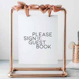 Minimalist Please Sign the Guestbook Sign, Modern Gender Neutral Baby Shower Decorations Template, Guest Book Sign Boy INSTANT DOWNLOAD BB17
