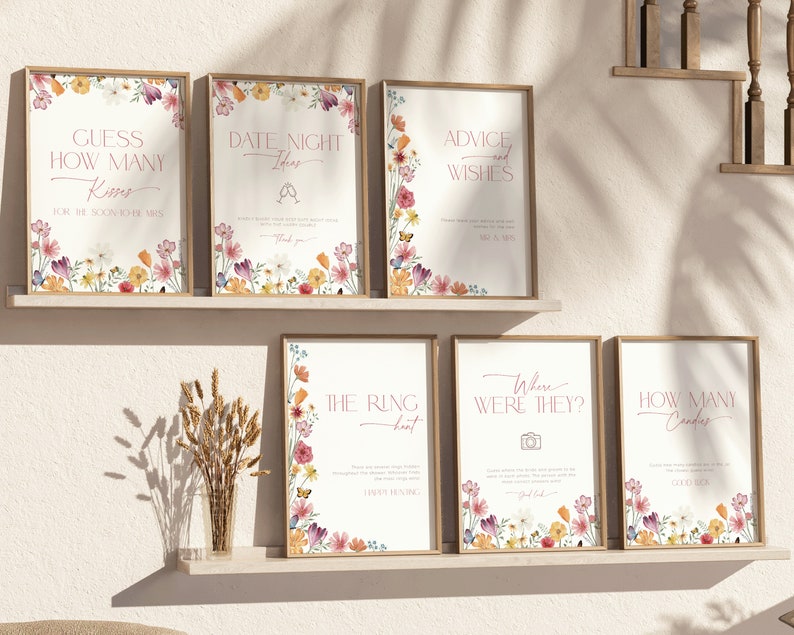 Pacchetto gioco Wildflower Bridal Shower, pacchetto modificabile Love in Bloom Hen Party, stampe floreali per addio al nubilato, attività floreali per matrimonio, BS98 immagine 2