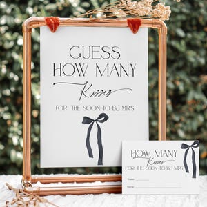Black Bow She is tying the knot Bridal Shower Games BUNDLE, Gothic Bachelorette Party, Printable Wedding Activity, Coquette Dark Bride, BS99 image 5