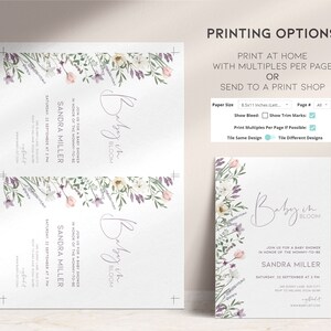May include: A printable baby shower invitation with a floral border. The invitation is for Sandra Miller and the text reads "Join us for a baby shower in honor of the mommy-to-be Sandra Miller, Saturday, 22 September at 2 PM".