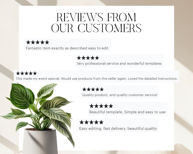 May include: A collection of customer reviews for a digital product. The reviews are all positive and highlight the quality of the product, the ease of use, and the excellent customer service. The reviews are displayed on a white background with a black font.