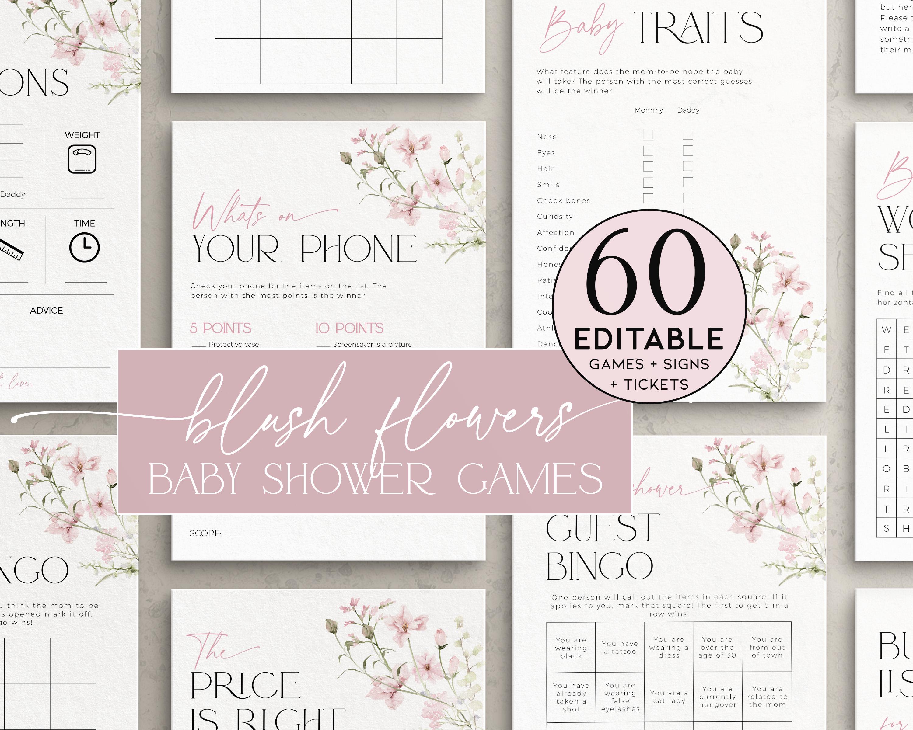 Baby Shower Games – Confezione da 15 carte di previsione/consigli per bambini, design minimalista ed elegante, unisex, formato A5 (BSOBP15