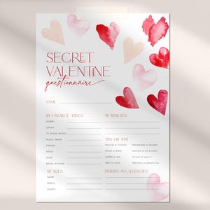 Geheime Schwester Grußkarte, Herz Valentinstag Amor Party Geschenk Börse, Urlaub Wunschliste Form, Lieblings Dinge Fragebogen, CH84