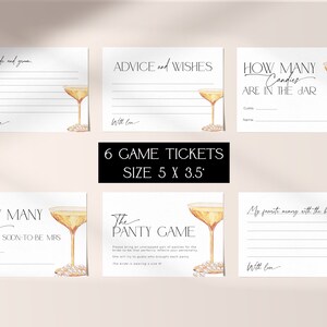 Pearls and Prosecco Bridal Shower Games BUNDLE, Neutral Script Brunch and Bubbly Bachelorette Activity, Champagne Wedding Printable, BS61 image 6