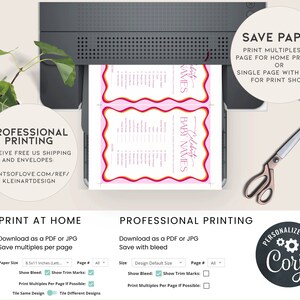 May include: A printable baby shower game with a pink and orange design. The game is called "Celebrity Baby Names" and includes a list of celebrity couples and their children's names. The image shows the game's design and instructions for printing at home or professionally.