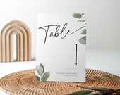 Eucalyptus Table Card Seating Chart Bridal Shower Template, Greenery Find your Seat Banner, Modern Minimal Sage Green Wedding Sign, BS39