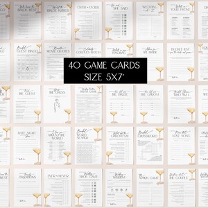 Pearls and Prosecco Bridal Shower Games BUNDLE, Neutral Script Brunch and Bubbly Bachelorette Activity, Champagne Wedding Printable, BS61 image 5