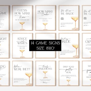 Pearls and Prosecco Bridal Shower Games BUNDLE, Neutral Script Brunch and Bubbly Bachelorette Activity, Champagne Wedding Printable, BS61 image 4
