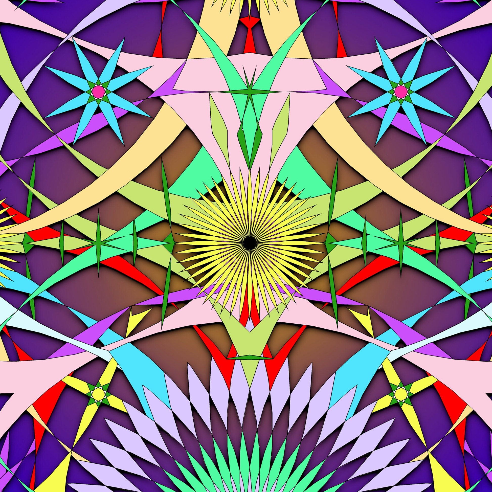 Two Color Abstract TWILIGHT 2. Multi Colored Abstract Image, Created From the Black and ...