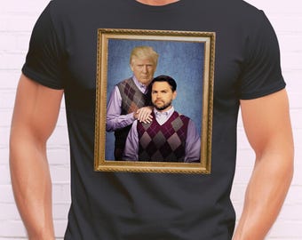 Trump Vance Portrait Shirt, Stepbro, Trump 2024, Funny Shirt, Politics, Republican, Gift for Him, Varsity, Comfort Colors, Conservative, 90s