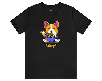 Corgi Eating Ramen, Corgi Shirt, Ramen Shirt, Kawaii Style, Cute Corgi, Slurp