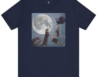 Otter Moon Shirt, Otter Shirt, Full Moon Shirt, Funny Shirt, Retro, Vintage, Graphic Tee, Nature Shirt, Gift for Nature Lover