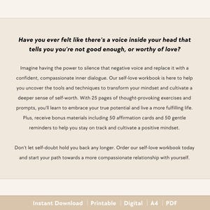 Self-Love Workbook | Positive Self-Talk, Confidence, Self-Esteem, Solo Dates, Body Positivity, Healing, Mindset, Self-Care, Love Languages immagine 3