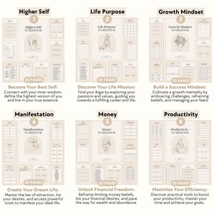Higher Self Bundle | Workbooks - Best Self, Confidence, Self-Esteem, Feminine Energy, Manifest Dream Life, Self-Concept, Spirituality image 4