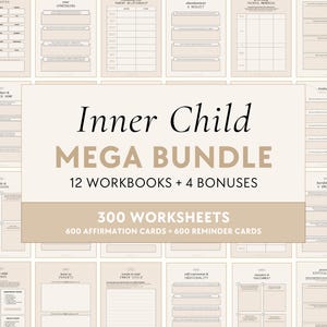 Inner Child Bundle | Workbooks - Shadow Work, Ancestral Healing, Mental Health, Self-Therapy, Spirituality, Self-Love, Self-Care, Healing