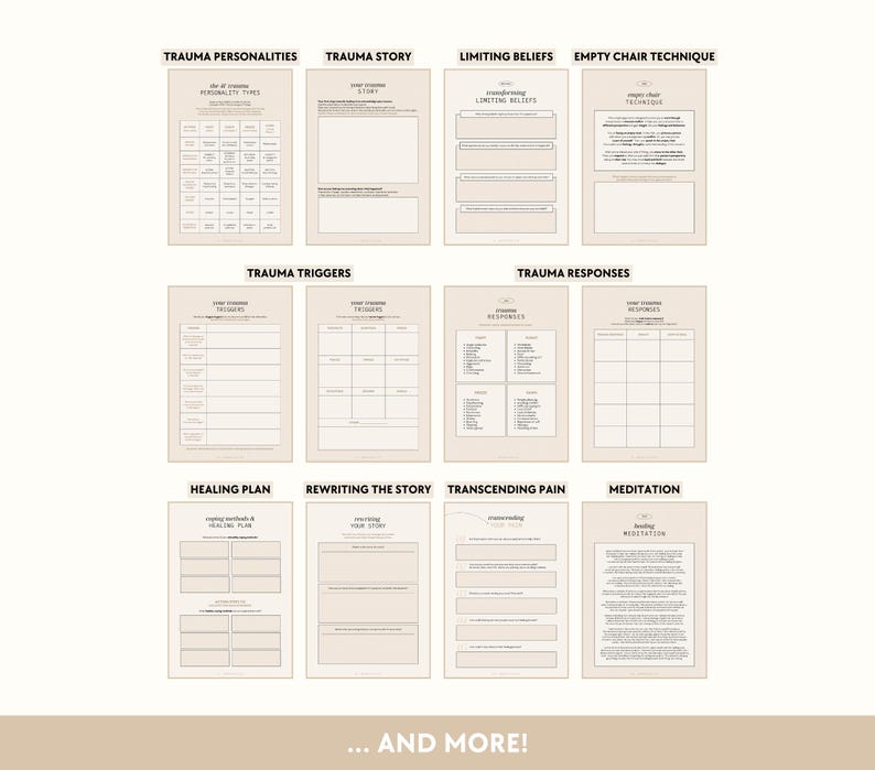Healing Bundle | Workbooks - Inner Child, Shadow Work, Ancestral Healing, Mental Health, Feminine Energy, Spirituality, Self-Love, Self-Care imagen 3
