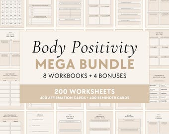 Body Positivity Bundle | Workbooks - Body Image, Self-Love, Confidence, Self-Esteem, Feminine Energy, Mental Health, Mindfulness, Healing