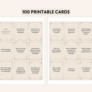 100 Relationship Question Cards | Couples Conversation Starters, Deep Talk, Card Game, Date Night, Intimacy, Connection, Journal Prompts image 4