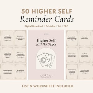 Higher Self Reminders | Oracle Cards - Embody Highest & Best Self, Ideal Self, Self-Confidence, Self-Esteem, Main Character, Intuition