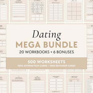 Dating Bundle | Workbooks - Manifest Dream Partner & Relationship, Checklist, Love Languages, Feminine Energy, Date Ideas, High Value Woman