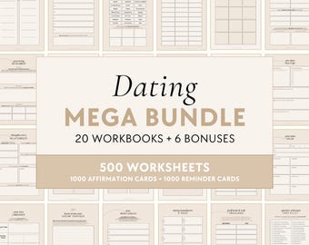 Dating Bundle | Workbooks - Manifest Dream Partner & Relationship, Checklist, Love Languages, Feminine Energy, Date Ideas, High Value Woman