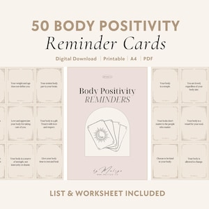 Body Positivity Reminders | Oracle Cards - Body Image, Feeling Beautiful, Self-Esteem, Self-Confidence, Self-Acceptance, Insecurities