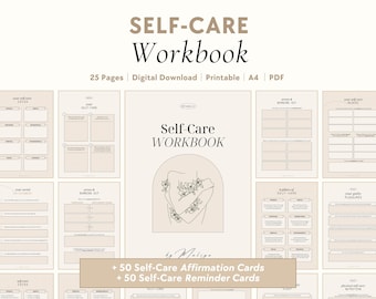 Self-Care Workbook | Wellness & Beauty, Self-Love, Inner Child, Mindfulness, Solo Date Ideas, Activities, Mental Health, Physical Health