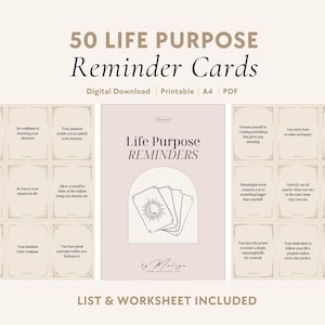 Life Purpose Reminders | Oracle Cards - Ikigai, Dream Job, Positive Impact, Mission, Passion, Career Path, Abundance Mindset, Spirituality