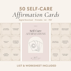 Self-Care Affirmations | Oracle Cards - Self-Love, Mindfulness, Wellness, Mental Health, Inner Child, Mental Wellbeing, Positive Mindset