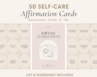 Self-Care Affirmations | Oracle Cards - Self-Love, Mindfulness, Wellness, Mental Health, Inner Child, Mental Wellbeing, Positive Mindset