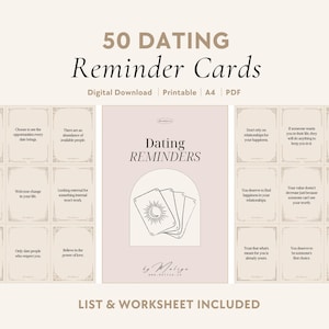 Dating Reminders | Oracle Cards - Dating Advice & Tips, Manifest Dream Partner, Relationship, Self-Worth, Self-Confidence, High Value Woman